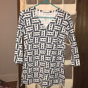 Mahi Gold Blue and White Shirt